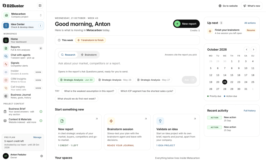 B2Buster.io - Business Intelligence Platform